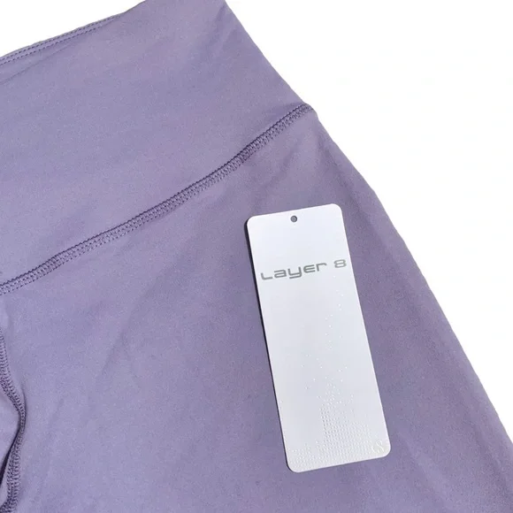 ❌SOLD❌ Layer 8 Everyday Legging High Rise 7/8 Athletic Tummy Control Purple Med - Picture 7 of 9